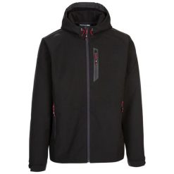 Kurtka wodoodporna Trespass Marlon B. Czarne kurtki Trespass, xl, bez wzorów, z softshellu, bez kaptura. Za 339.99 zł.