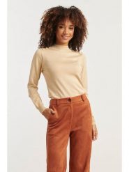 Smashed Lemon Sweter w kolorze beżowym rozmiar: L. Brązowe swetry Smashed Lemon, l, z aplikacjami, bez ramiączek. Za 104.99 zł.