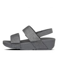 Fitflop Sandały w kolorze szarym na koturnie rozmiar: 38. Szare sandały FitFlop, bez wzorów, z otwartym noskiem, bez obcasa, na koturnie, bez zapięcia. Za 234.42 zł.