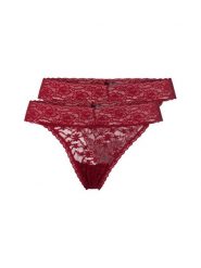Snocks Stringi w 2-paku Kobiety czerwony, S. Czerwone stringi Snocks, bez wzorów, z koronki. Za 99.95 zł.