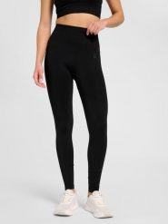Damskie legginsy Hummel. Czarne legginsy Hummel, bez wzorów, z materiału, sportowe. Za 130.50 zł.