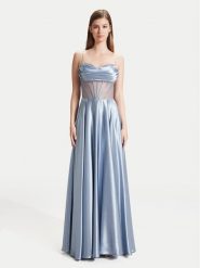Hey Kyla Sukienka wieczorowa 5AG019HK Błękitny Slim Fit. Niebieskie sukienki Hey Kyla, bez wzorów, z syntetyku, wizytowe, bez kołnierzyka, bez ramiączek. Za 759.99 zł.