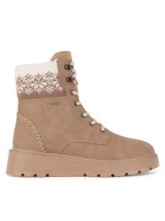 Rieker Botki 70403-20 Beżowy. Brązowe botki Rieker, bez wzorów, bez obcasa, na płaskiej podeszwie, bez zapięcia. Za 351.00 zł.