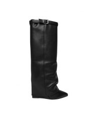 Steve Madden Kozaki Corenne SM11003418 Czarny. Czarne kozaki Steve Madden, bez wzorów, ze skóry, bez obcasa, na koturnie, bez zapięcia. Za 1,099.00 zł.