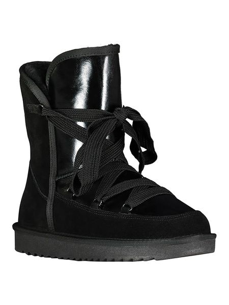 Geographical Norway Kozaki zimowe "Omondor" w kolorze czarnym rozmiar: 39. Czarne kozaki Geographical Norway, na zimę, bez wzorów, z futra, eleganckie, bez obcasa, bez zapięcia. Za 204.45 zł.