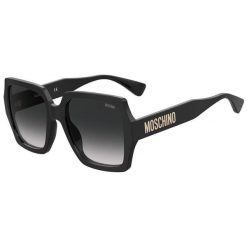 Okulary przeciwsłoneczne MOSCHINO MOS127/S 807 dla kobiet, rozmiar 56 mm. Czarne okulary przeciwsłoneczne MOSCHINO, bez wzorów. W wyprzedaży za 953.90 zł.