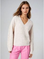 Weekday Sweter w kolorze białym rozmiar: M. Białe swetry Weekday, m, bez wzorów, z wełny, bez ramiączek. Za 140.86 zł.