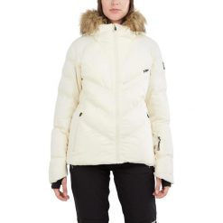 Damska kurtka narciarska Fundango Elyra Fur Padded. Białe kurtki narciarskie FUNDANGO, na zimę, l, bez wzorów, z puchu, bez kaptura, narciarskie. W wyprzedaży za 599.00 zł.