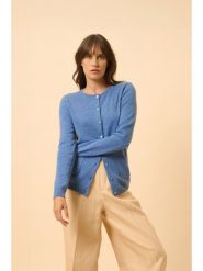 Just Cashmere Kaszmirowy kardigan "Katharine" w kolorze niebieskim rozmiar: S. Niebieskie swetry Just Cashmere, s, bez wzorów, z kaszmiru, bez ramiączek. Za 369.99 zł.