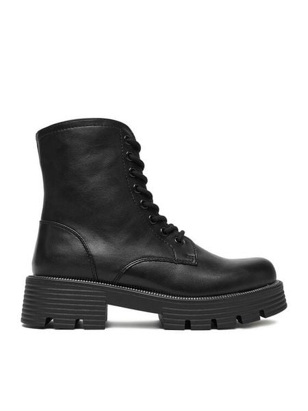 JENNY Trapery CEO-SONEQUA WS6119-07 Czarny. Czarne traperki Jenny, bez wzorów, z materiału, bez obcasa, bez zapięcia. Za 179.99 zł.
