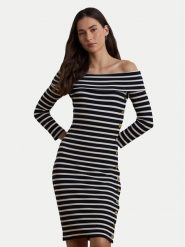 LAUREN RALPH LAUREN Sukienka codzienna 250957718001 Granatowy Slim Fit. Niebieskie sukienki Lauren Ralph Lauren, na co dzień, xs, bez wzorów, z bawełny, bez kołnierzyka, bez ramiączek, proste. Za 659.99 zł.