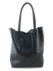 Marlon Skórzany shopper bag w kolorze czarnym - 37 x 40 x 12 cm rozmiar: onesize. Czarne shopper bag Marlon, bez wzorów, z materiału, na ramię, bez dodatków. Za 241.56 zł.