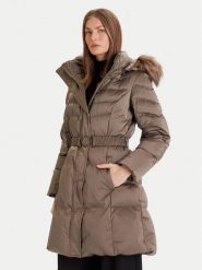 Guess Płaszcz zimowy W5BL30 W2802 Beżowy Regular Fit. Brązowe płaszcze Guess, na zimę, xxl, z aplikacjami, z syntetyku, bez kaptura. Za 1,299.00 zł.