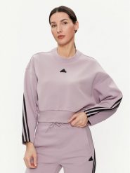 Adidas Bluza Future Icons 3-Stripes IS3880 Fioletowy Loose Fit. Fioletowe bluzy adidas, xl, bez wzorów, z bawełny, bez kaptura. Za 99.99 zł.