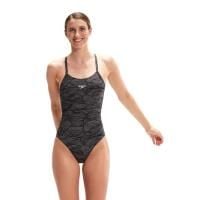 Strój kąpielowy damski Speedo Allover Fixxbk. Czarne stroje jednoczęściowe Speedo, bez wzorów, z poliesteru, sportowe. Za 1,075.33 zł.