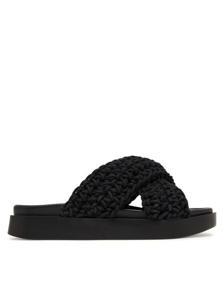 Inuikii Klapki Woven 1004.003.0062 Czarny. Czarne klapki Inuikii, bez wzorów, z materiału, bez obcasa, bez zapięcia. Za 601.99 zł.