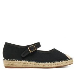 Espadryle DeeZee. Czarne espadryle DeeZee, bez wzorów, bez obcasa. Za 119.99 zł.