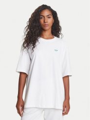 Adidas T-Shirt Retro Tennis Boyfriend JW0226 Biały Oversize. Białe t-shirty adidas, xs, bez wzorów, z bawełny, retro, bez kołnierzyka, bez ramiączek. Za 109.99 zł.
