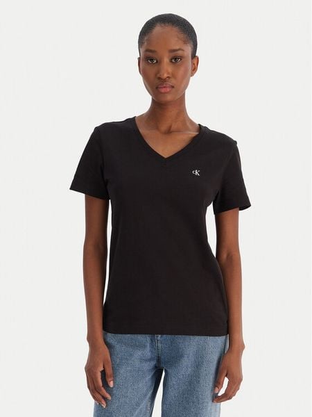 Calvin Klein Jeans T-Shirt Ss Monogram Vnk LV047B205G Czarny Regular Fit. Czarne t-shirty Calvin Klein Jeans, xl, bez wzorów, z bawełny, bez kołnierzyka, bez ramiączek. Za 149.99 zł.