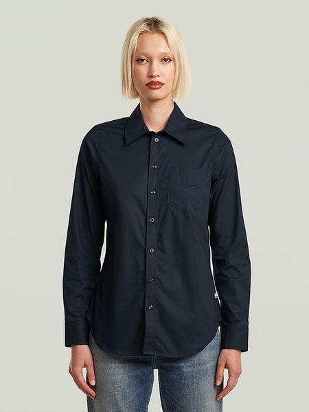 G-Star Koszula w kolorze granatowym rozmiar: XL. Niebieskie koszule G-Star, xl, bez wzorów, retro, bez kołnierzyka, bez ramiączek. Za 175.26 zł.
