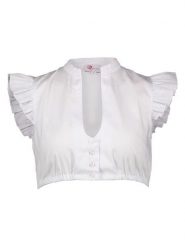 Turi Landhaus Bluzka "Vanessa" w kolorze białym rozmiar: 42. Białe bluzki Turi Landhaus, bez wzorów, bez kołnierzyka, bez ramiączek. Za 176.50 zł.