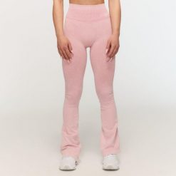 Legginsy damskie fitness bezszwowe flare Fierce. Czerwone legginsy GYMBEAM, bez wzorów, z elastanu. Za 123.90 zł.