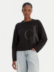Calvin Klein Jeans Sweter Smooth LV047E304G Czarny Regular Fit. Czarne swetry Calvin Klein Jeans, m, bez wzorów, z bawełny, bez ramiączek. Za 529.99 zł.