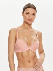Calvin Klein Underwear Biustonosz push-up 000QF6394E Koralowy. Pomarańczowe biustonosze Calvin Klein Underwear, bez wzorów, z syntetyku. Za 129.99 zł.