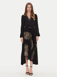 TWINSET Sukienka codzienna 251TP2780 Czarny Loose Fit. Czarne sukienki Twinset, na co dzień, bez wzorów, z syntetyku, bez kołnierzyka, bez ramiączek, proste. Za 869.99 zł.