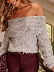 Milan Kiss Sweter w kolorze szarym rozmiar: L. Szare swetry Milan Kiss, l, bez wzorów, bez ramiączek. Za 130.99 zł.