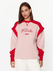 Fila Bluza FAW0633 Różowy Regular Fit. Czerwone bluzy Fila, s, bez wzorów, z bawełny, bez kaptura. Za 199.99 zł.