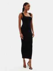 Kontatto Sukienka koktajlowa 3M0553C Czarny Slim Fit. Czarne sukienki Kontatto, m, bez wzorów, z wiskozy, wizytowe, bez kołnierzyka, bez ramiączek. Za 299.99 zł.
