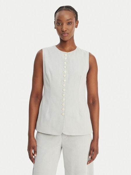 Eleh Bluzka SS260145 Błękitny Regular Fit. Niebieskie bluzki Eleh, bez wzorów, z bawełny, bez kołnierzyka, bez ramiączek. Za 449.99 zł.