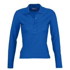 Damska Koszulka Polo Podium Z Długim Rękawem. Niebieskie t-shirty sportowe SOL'S, s, bez wzorów, bez ramiączek. Za 107.99 zł.
