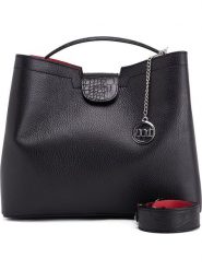 Mia Tomazzi Skórzana torebka w kolorze czarnym - 31 x 26 x 13 cm rozmiar: onesize. Czarne torebki klasyczne Mia Tomazzi, bez wzorów, z materiału, przez ramię, bez dodatków. Za 333.81 zł.