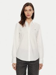 Tommy Hilfiger Koszula WW0WW43577 Biały Regular Fit. Białe koszule Tommy Hilfiger, bez wzorów, z bawełny, bez kołnierzyka, bez ramiączek. Za 339.99 zł.