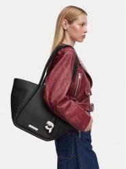 KARL LAGERFELD Torebka B3W30116 Czarny. Czarne shopper bag KARL LAGERFELD, bez wzorów, ze skóry, bez dodatków. Za 999.99 zł.