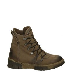 SZNUROWANE BOTKI Z NUBUKU 4203 131-292 BEI. Botki Venezia, bez wzorów, z nubiku, bez obcasa, bez zapięcia. Za 179.00 zł.