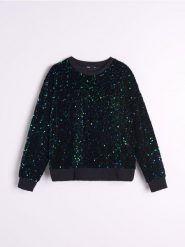 Bluza z cekinami - wielobarwny. Bluzy Sinsay, l, bez wzorów, bez kaptura. Za 59.99 zł.