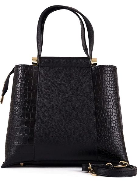 Lia Biassoni Skórzana torebka "Lato" w kolorze czarnym - 25 x 25 x 12 cm rozmiar: onesize. Czarne torebki klasyczne Lia Biassoni, bez wzorów, z materiału, przez ramię, bez dodatków. Za 396.24 zł.