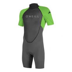 Kombinezon surfingowy z zamkiem błyskawicznym z tyłu O'Neill Reactor-2 2 mm. Szare kombinezony O'Neill, bez wzorów, z neoprenu, sportowe, bez kołnierzyka, bez ramiączek. Za 454.50 zł.