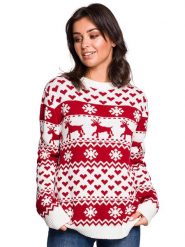 Be Wear Sweter w kolorze czerwonym rozmiar: L/XL. Czerwone swetry Be Wear, l, bez wzorów, bez ramiączek. Za 168.05 zł.