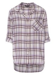 True Religion Koszula w kolorze lawendowo-czarnym rozmiar: L. Różowe koszule True Religion, l, bez wzorów, z bawełny, bez kołnierzyka, bez ramiączek. Za 219.60 zł.