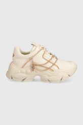 Buffalo buty kolor beżowy. Brązowe buty sportowe lifestyle Buffalo, bez wzorów, z gumy, sportowe, bez zapięcia. Za 589.99 zł.