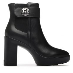 Botki Liu Jo. Czarne botki Liu Jo, bez wzorów, bez obcasa, na słupku, bez zapięcia. Za 719.99 zł.