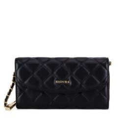 Torebka Badura. Czarne kopertówki Badura, bez wzorów, wizytowe, bez dodatków. Za 119.99 zł.