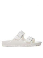 Birkenstock Klapki Arizona EVA 0129443 Biały. Białe klapki Birkenstock, bez wzorów, z syntetyku, bez obcasa, bez zapięcia. Za 249.99 zł.