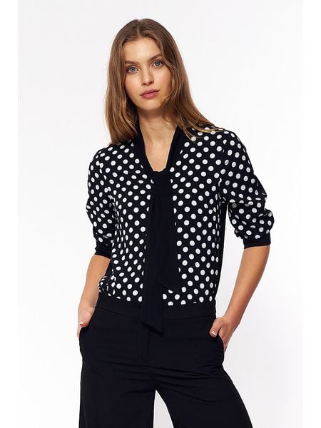 Nife Bluzka w kolorze czarno-białym rozmiar: 42. Czarne bluzki Nife, bez wzorów, bez kołnierzyka, bez ramiączek. Za 96.60 zł.