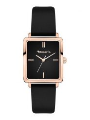 Tamaris Zegarek kwarcowy w kolorze różowozłoto-czarnym rozmiar: onesize. Czarne, analogowe zegarki Tamaris, metalowe. Za 152.45 zł.