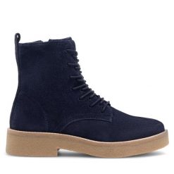 Botki Sergio Bardi. Niebieskie botki Sergio Bardi, bez wzorów, bez obcasa, na płaskiej podeszwie, bez zapięcia. Za 251.99 zł.